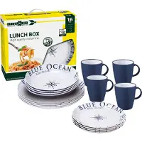 Brunner - Lunch Box - Geschirr-Set Gr 16 Pieces weiß