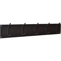 Loft42 Factory Garderobe 5 Doppelhaken - Metall - Mattschwarz - 12x70x10