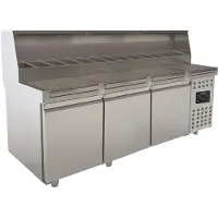 CombiSteel Pizzatisch 3 Türen 13X 1/3Gn Behälter