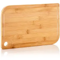 Klarstein Ökologisches Bambus Schneidebrett in S bis XL mit Abtropfrinne von | 40x29x1,5cm