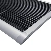 Rizz Outdoor-Fußmatte New Standard Aluminium silberfarben grau, Designer Trudie Zuiddam/WELL design, 120x2.2x70 cm