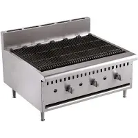 CombiSteel Professioneller Gasgrill als Tischgerät mit 27 kW Leistung, Maße 915x800x590 mm
