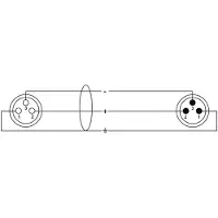Cordial CPM 1 FM-FLEX, XLR (3-pin), Weiblich, XLR (3-pin), Männlich, 1 m, Schwarz