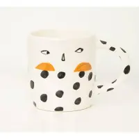 Really Nice Things | Tasse gepunktetes Gesicht Mehrfarbig Keramik 10x9x9 cm | NADUVI