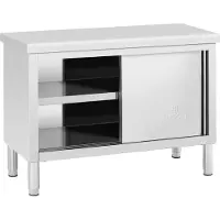 Royal Catering Edelstahl-Arbeitsschrank - ECO - 120 x 50 cm - 330 kg - RCAT-120/50-WT