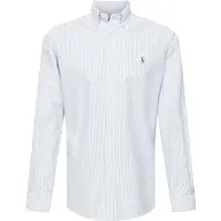 Ralph Lauren für Herren. 710792041004 Custom Fit Oxford Hemd blau (S), Lässig, Party, Baumwolle, Klassisch, Langarm