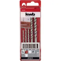 Kwb 39500, Bohrer, Bohrerbit-Set, Künstlicher Stein, Mauerziegel, Beton, Kalkstein, Naturstein, Stein, 4, 5, 6, 8, 10 mm, Schwarz, 5 Stück(e)