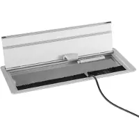 Hjh OFFICE PRO ELKL 30 | Kabelklappe (ohne Elektrifizierung) | ohne Einbau - Silber