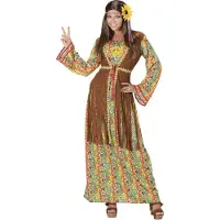 Finidi HIPPIE WOMAN (Kleid mit Weste, Kette mit Peace-Zeichen), XXL