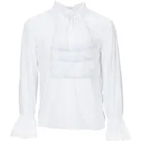 Generik Vampire Hemd mit Jabot, weiss