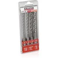 Kreator 5-6-8-10x160 Mm Stone Concrete Drill Bit Set 4 Units Silber