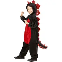 Widmann Drachen-Overall für Kinder, schwarz/rot