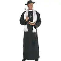 E-Carnavalskleding.nl Kostüm Priester Camillo: Robe, Gürtel