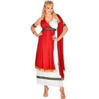 Widmann RÖMISCHE KAISERIN (Kleid mit Umhang, Armbändern, Lorbeerkranz), XXL