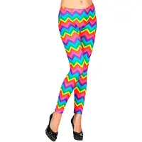 Widmann Neon Regenbogen Leggings, S/M