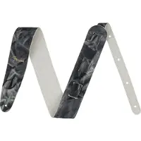 Fender Tie Dye Leather Strap Gitarrengurt Black