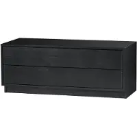 Woood finca tv-möbel 100cm holz tiefschwarz