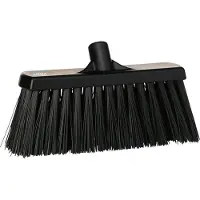 Vikan Hygiene 2915-9 Besen 30 cm, schwarz, harte Fasern, 330 mm