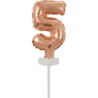 Riethmüller Micro Size Zahl 5 Rose Gold Folienballon N6 verpac
