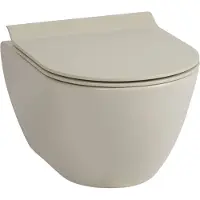 Ben Segno Hänge-WC mit WC-Sitz Compact Xtra Glaze+ Free Flush beige