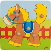 Goki Holzpuzzle Pferd 5 Teile 1 St