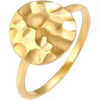 Elli Ring Dot Plättchen Gehämmert 925 Silber Elli Gold