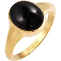 Elli Ring Siegelring Onyx Oval Klassik 925 Silber Elli Gold