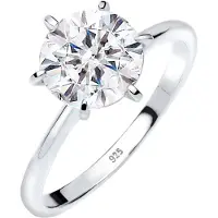 Elli Verlobungsring "Ring Verlobungsring Kristalle 925 Silber" Gr. 56, silber, Fingerringe, Damen, 56, Silber 925 (Sterlingsilber), Verlobungsring