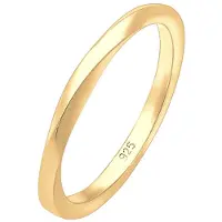 Elli Ring Basic Bandring Gedreht Klassisch Trend 925 Silber Elli Gold