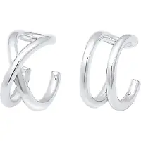 Elli Ohrringe 925 Sterling Silber Kreuz, Geo in Silber | Gr.: onesize