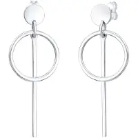 Elli Ohrringe Hänger Geo Kreis Basic Minimal Cool 925 Silber Elli Silber
