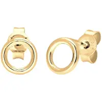 Elli Ohrringe Basic Kreis Rund Geo Minimal 925 Sterling Silber Elli Gold