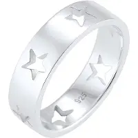 Elli Ring Sterne Astro Cut Out Bandring 925 Sterling Silber Elli Silber