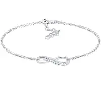 Elli Armband Infinity Symbol Endlos Zirkonia 925 Silber Elli Weiß