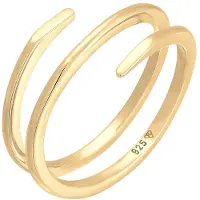 Elli Ring Wickelring Twist Fein 925 Silber Elli Gold