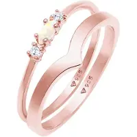 Elli Ring Set Marquise Opal Zirkonia Dreieck 925 Silber Elli Rosegold