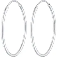 Elli Ohrringe Creolen Rund Basic Klassisch (40 Mm) 925 Silber Elli Silber