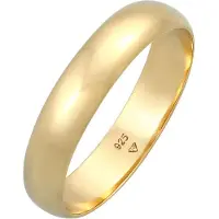 Elli Ring Basic Bandring Casual Look 925 Sterling Silber Elli Gold