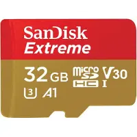 SanDisk Speicherkarte "Extreme microSDHC", bunt (rot, weiß, gelb), 32 GB, Speicherkarten, SD-Adapter, Rescue Pro Deluxe, Speicherkarte