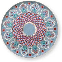 Pip studio Servierteller Flower Festival Scallop Deco Light Blue 21 cm