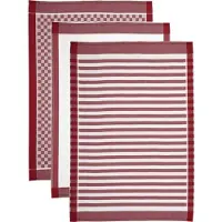 Ross Geschirrtuch "SUPERIOR", rot (weinrot, weiß), B:50cm H:0,5cm L:70cm, 100% Baumwolle, Geschirrtücher, Geschirrtuch