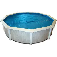 Interline Sommerabdeckung Ø 5.5 m, Poolabdeckung, Überirdischer Pool, Eingebauter Pool, Rund, Blau, 0,18 mm, 5,5 m