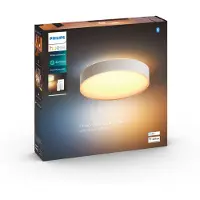 Philips White ambience Devere mittelgroße Deckenleuchte weiß + Dimmschalter, Intelligente Deckenbeleuchtung, Bluetooth/Zigbee, Weiß, LED, Metall, Nicht austauschbare(s) Leuchtmittel