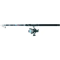 Jenzi Aal Tele Angelcombo 3,00m 40-80g Rute Rolle Schnur komplett Angelset