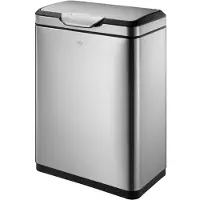 EKO - Abfalleimer Touch Pro 20+20 Liter - Stainless steel Plastic - Mat Edelstahl