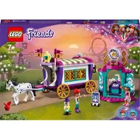 LEGO 41688 Friends Magischer Wohnwagen, Wohnwagen-Spielzeug mit Mini Puppen und Pferd, Freizeitpark