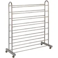 Wenko Schuhregal "Modell Giant", braun, B:67cm H:125,5cm T:43cm, Regale, Schuhregal, für bis zu 42 Paar Schuhe, ausziehbar und fahrbar, mit 4 Rollen