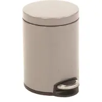 EKO Treteimer 5 Liter platinum - Abfalleimer mit Soft-Close-Deckel
