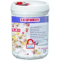 Leifheit 31202, Behälter, Rund, 1,4 l, Rot, Transparent, Weiß, 1 Stück(e)