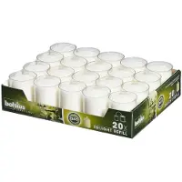 Bolsius Refill Brændetid 24 timer til Glaslys Klar - (20 stk.)